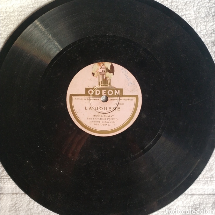 Discos de pizarra: Tu che fai laddormentata y vecchia zimarra . - Foto 1