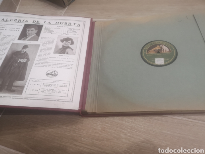 Discos de pizarra: F. CHUECA LA ALEGRIA DE LA HUERTA, COMPLETA Y CON SU ESTUCHE. - Foto 2