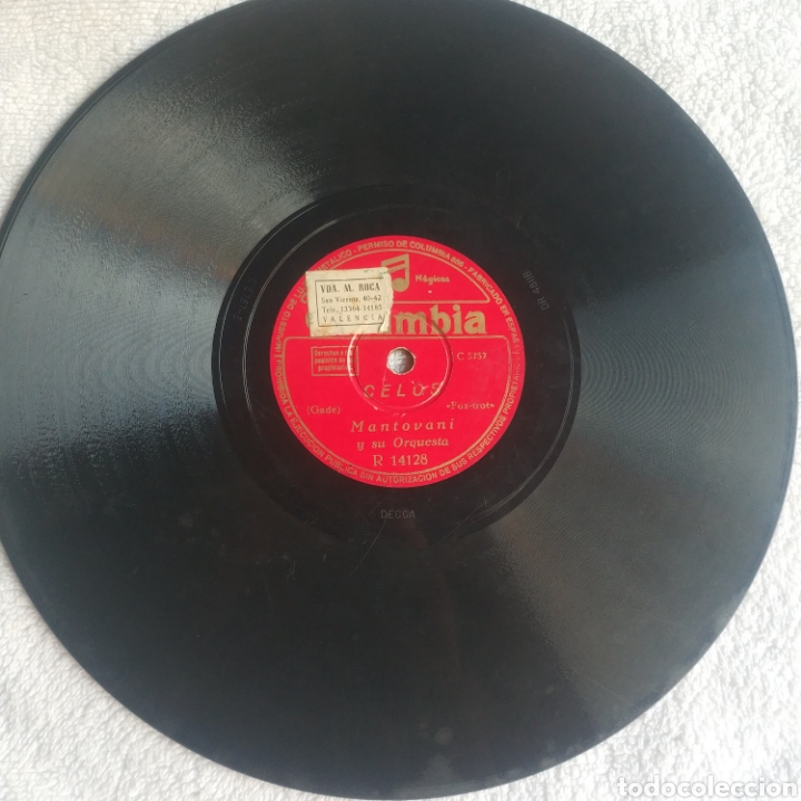 Discos de pizarra: La cumparsita. Celos. Mantovani y su orquesta - Foto 2