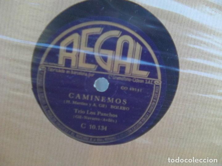 Discos de pizarra: Panchos, Los - caminemos + rayito de luna (Regal, 1954) - Foto 1