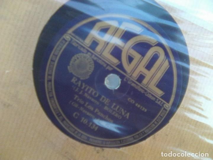 Discos de pizarra: Panchos, Los - caminemos + rayito de luna (Regal, 1954) - Foto 2