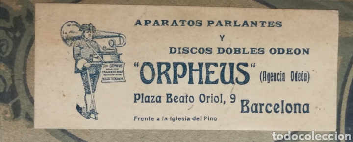 Discos de pizarra: antiguo disco casa odeon. cancion del olvido orquestra de barcelona - Foto 3