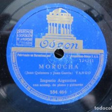 Discos de pizarra: IMPERIO ARGENTINA / MORUCHA / SILENCIO (ODEON 184.464). Lote 213170968
