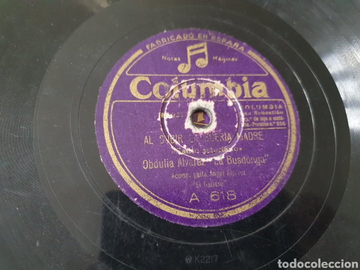 Discos de pizarra: Obdulia Alvarez la Busdonga - Foto 1