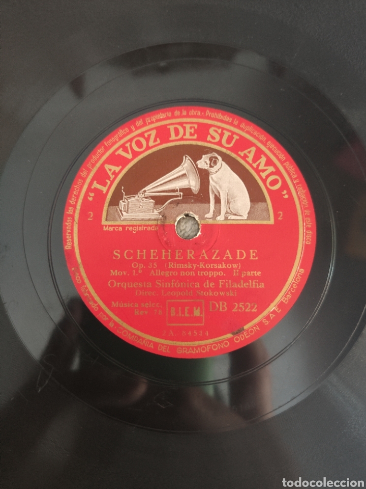 Discos de pizarra: Scheherezade op 35 Mov1 parte 1 y 2 - Foto 2