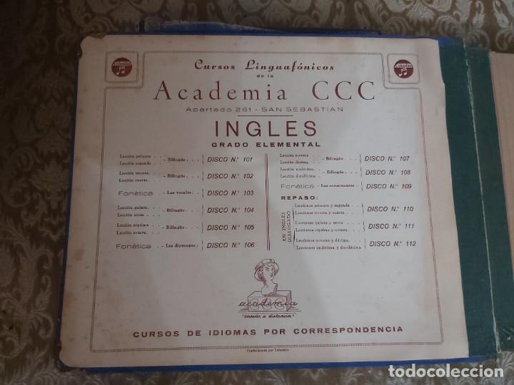 Discos de pizarra: CURSO LINGUAF&Oacute;NICO DE INGLES, I y II. ACADEMIA CCC. CON SUS LIBROS. - Foto 2