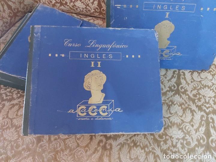 Discos de pizarra: CURSO LINGUAF&Oacute;NICO DE INGLES, I y II. ACADEMIA CCC. CON SUS LIBROS. - Foto 6