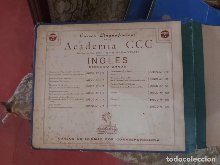 Discos de pizarra: CURSO LINGUAF&Oacute;NICO DE INGLES, I y II. ACADEMIA CCC. CON SUS LIBROS. - Foto 7