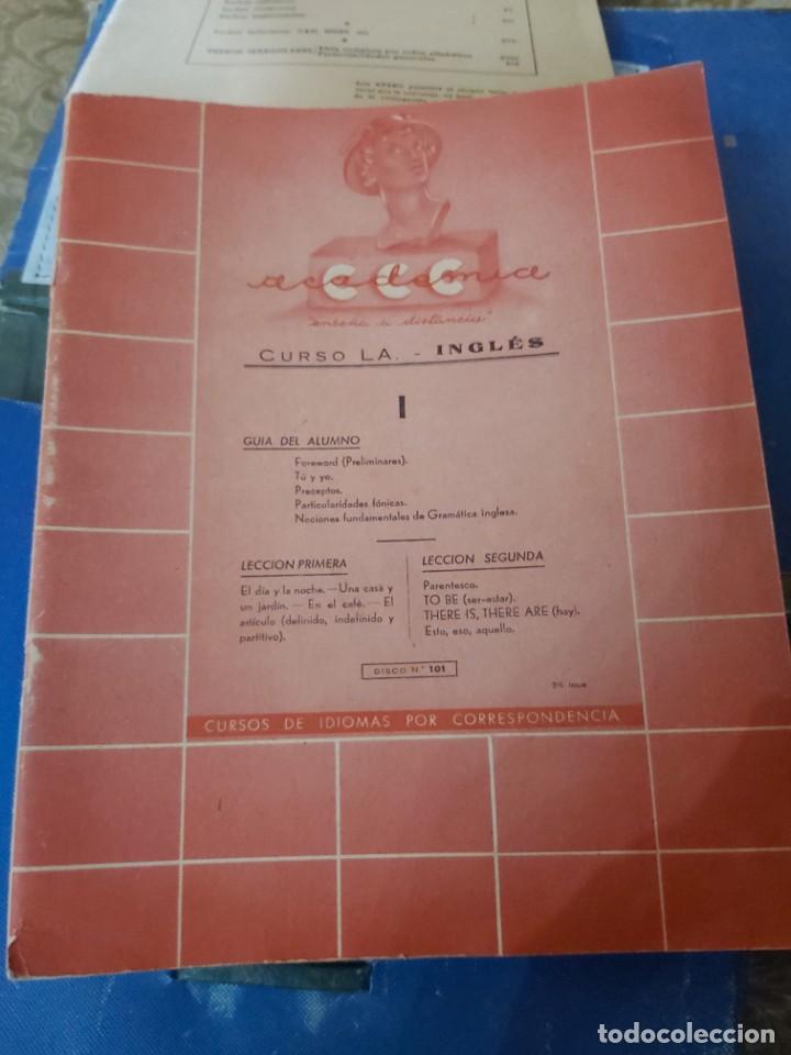 Discos de pizarra: CURSO LINGUAF&Oacute;NICO DE INGLES, I y II. ACADEMIA CCC. CON SUS LIBROS. - Foto 10