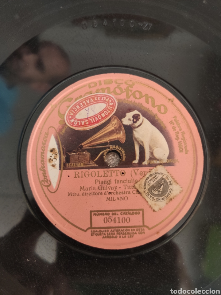 Discos de pizarra: Rigoletto Verdi piangi fanciulla - Foto 2