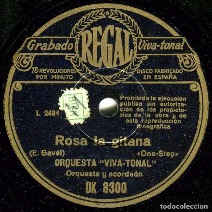 Discos de pizarra: Orquesta Viva Tonal &lrm;- Rosa La Gitana / Alfonso - Shellac Spain - Regal &lrm;DK 8300 - Foto 1