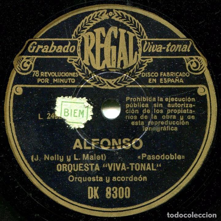 Discos de pizarra: Orquesta Viva Tonal &lrm;- Rosa La Gitana / Alfonso - Shellac Spain - Regal &lrm;DK 8300 - Foto 2