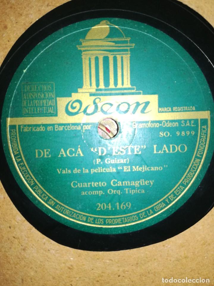 Discos de pizarra: CUARTETO CAMAGUEY-DE ACA D&acute;ESTE LADO-TOCA MADERA - Foto 1