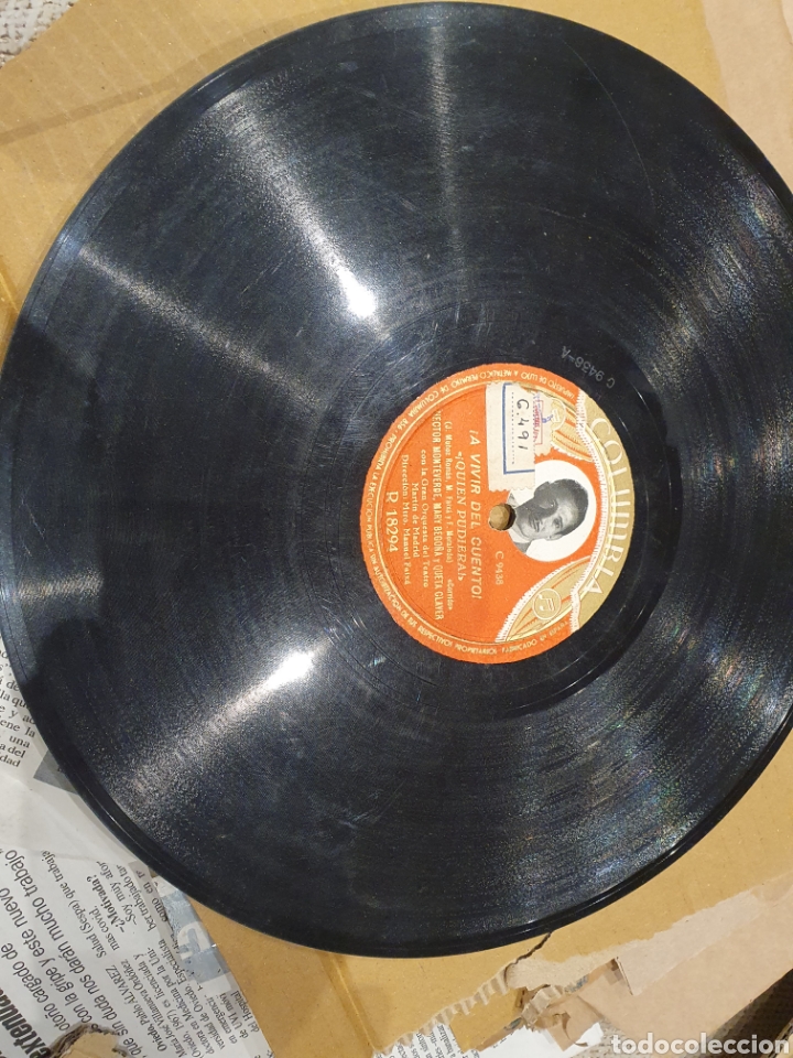 Discos de pizarra: 78 Rpm Hector Monteverde - Foto 2