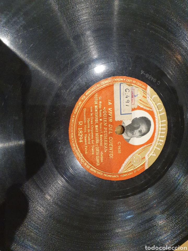 Discos de pizarra: 78 Rpm Hector Monteverde - Foto 1
