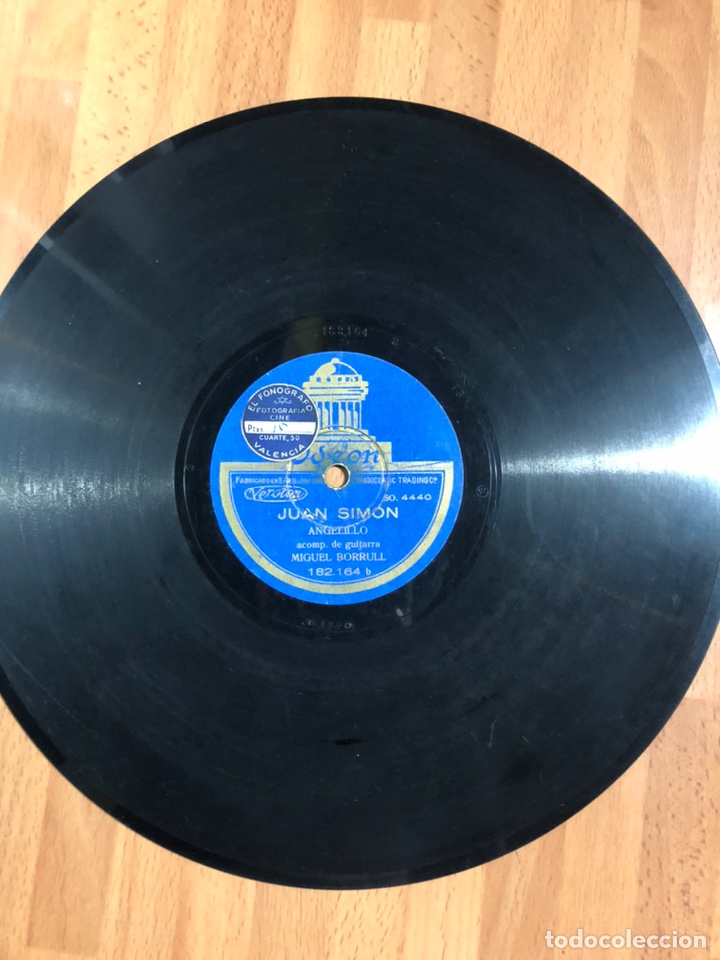 Discos de pizarra: Disco pizarra odeon Angelillo mi Carmen Juan Simon - Foto 4