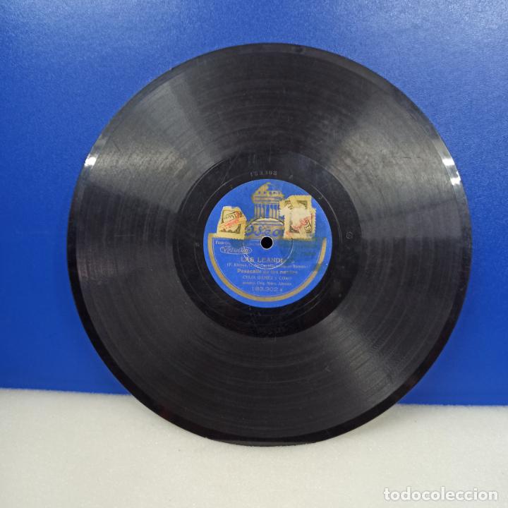 Discos de pizarra: ANTIGUO DISCO PIZARRA LAS LEANDRAS - Foto 2