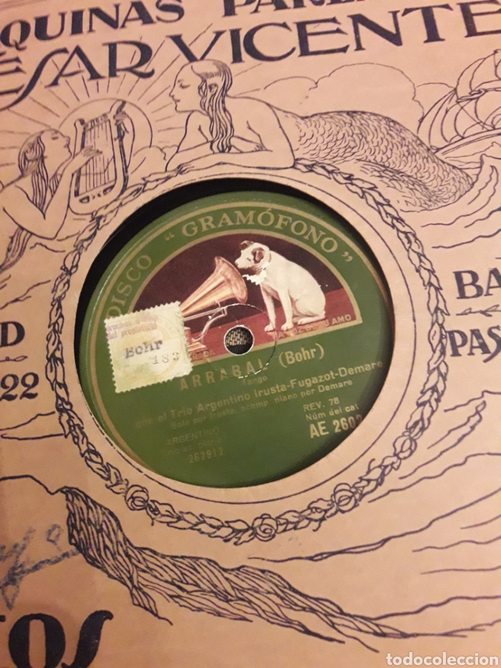 Discos de pizarra: Antiguo disco de pizarra, Trio Argentino - Foto 4