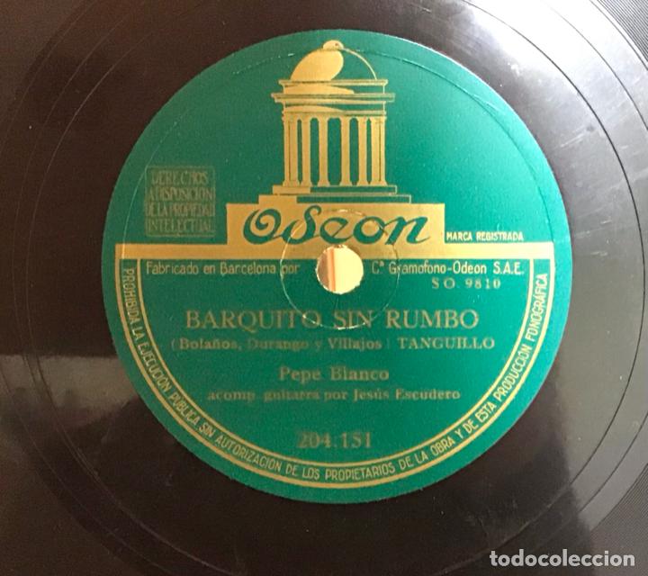 Discos de pizarra: DISCO DE PIZARRA DE PEPE BLANCO, EL GRANATE-BARQUILLO SIN RUMBO - Foto 2