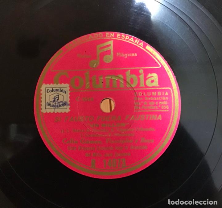 Discos de pizarra: DISCO DE PIZARRA DE CELIA G&Aacute;MEZ, SI FAUSTO FUERA FAUSTINA - Foto 4