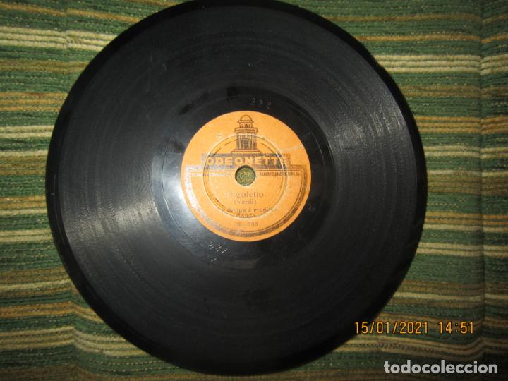 Discos de pizarra: VERDI - RIGOLETTO - SINGLE DE PIZARRA - ODEONETTE RECORDS - 6 PULGADAS - Foto 3