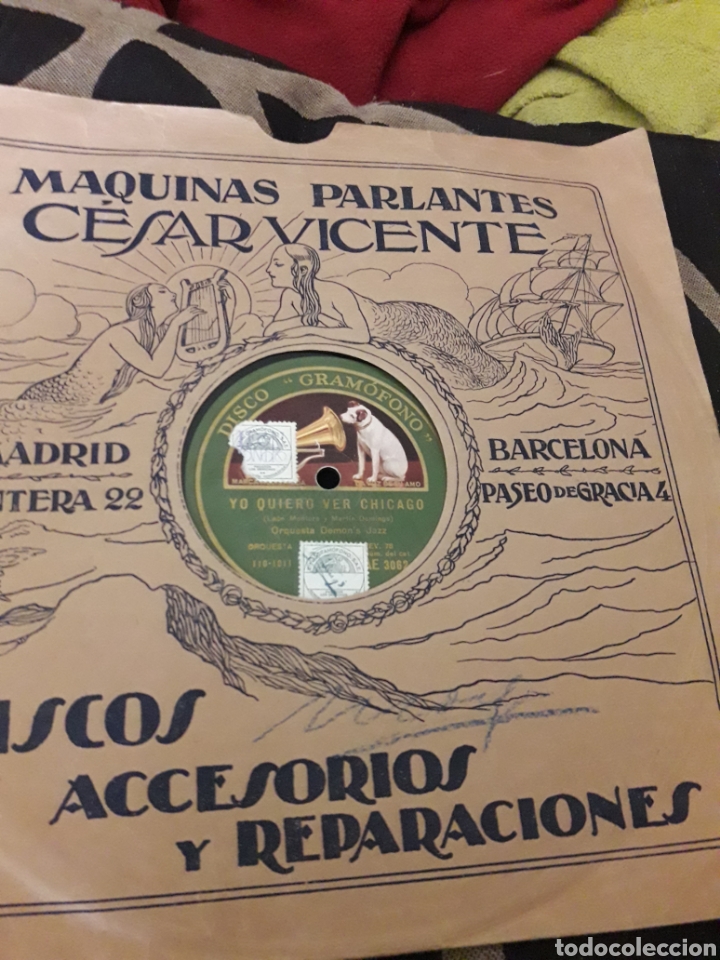 Discos de pizarra: Antiguo disco de pizarra, Orquesta Demon,s Jazz - Foto 3