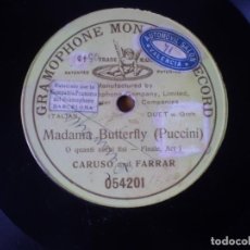 Discos de pizarra: MADAMA BUTTERFLY (PUCCINI) CARUSO AND FARRAR. Lote 236179835