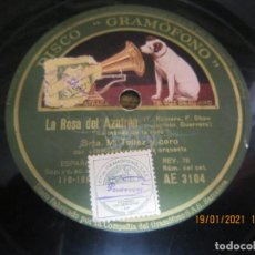 Discos de pizarra: STA. M. TELLEZ Y CORO - LA ROSA DEL AZAFRAN LP - 10 PULGADAS - DISCO GRAMOFONO -