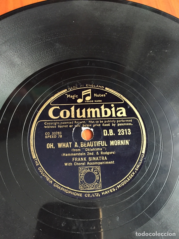 Discos de pizarra: Frank Sinatra oh, what a besutiful mornin - Foto 2