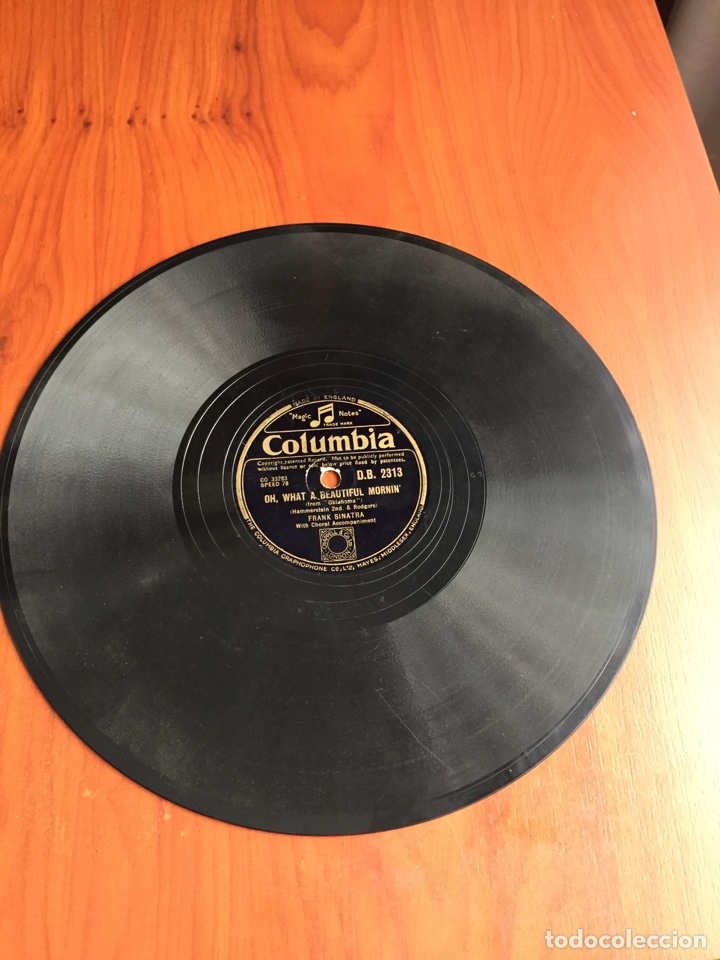 Discos de pizarra: Frank Sinatra oh, what a besutiful mornin - Foto 1