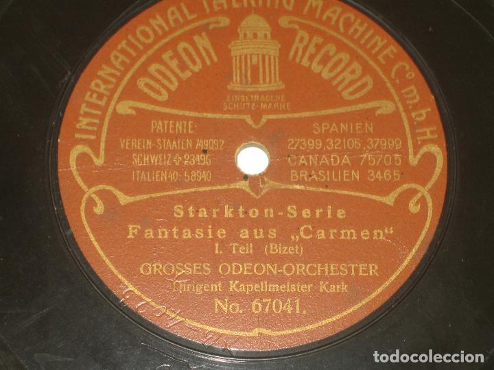 Discos de pizarra: ORQUESTA ODEON - CARMEN - Foto 1