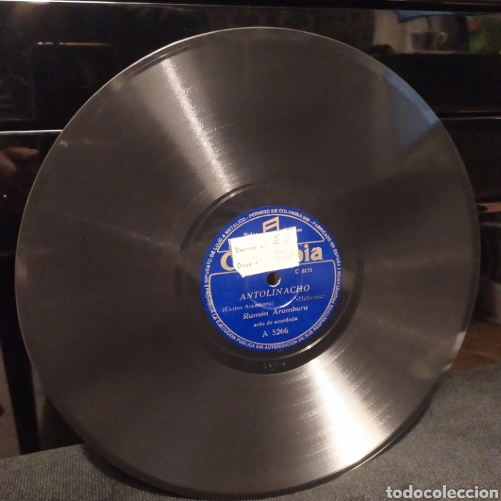 Discos de pizarra: Ram&oacute;n Aramburu - Antolinacho / Fandango de Ari&ntilde;-Ari&ntilde; - Foto 1