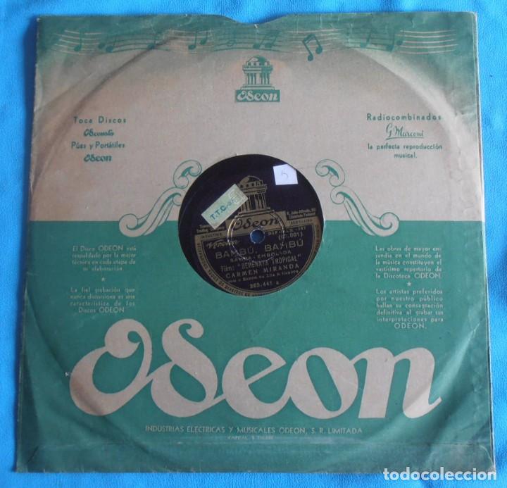Discos de pizarra: DISCO DE PIZARRA , CARMEN MIRANDA , BAMBU BAMBU - Foto 2