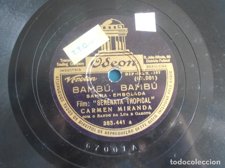 Discos de pizarra: DISCO DE PIZARRA , CARMEN MIRANDA , BAMBU BAMBU - Foto 4