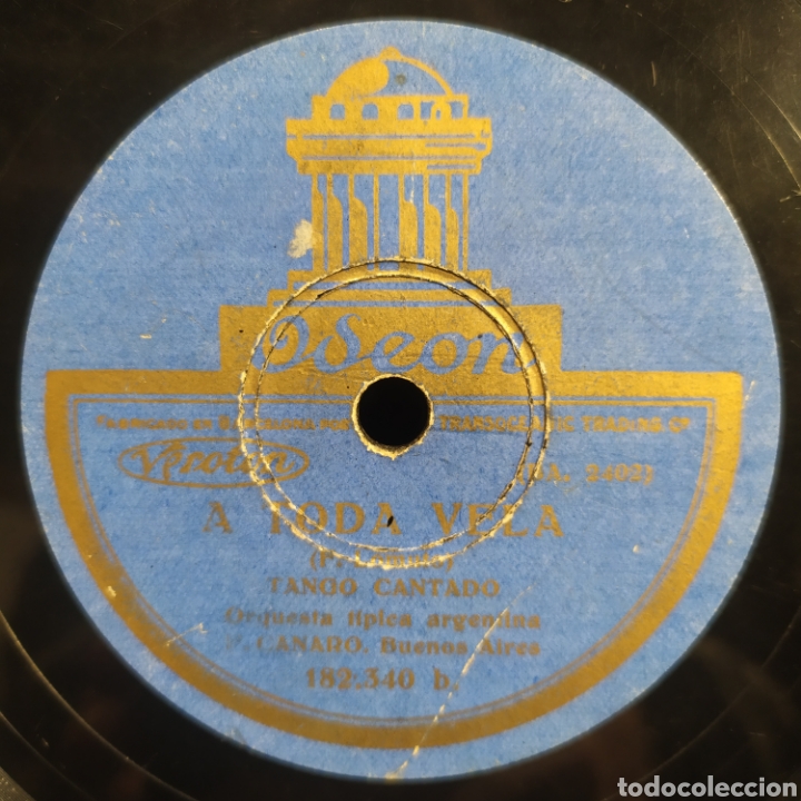 Discos de pizarra: Francisco Canaro - Chingolito / A Toda Vela - Foto 1