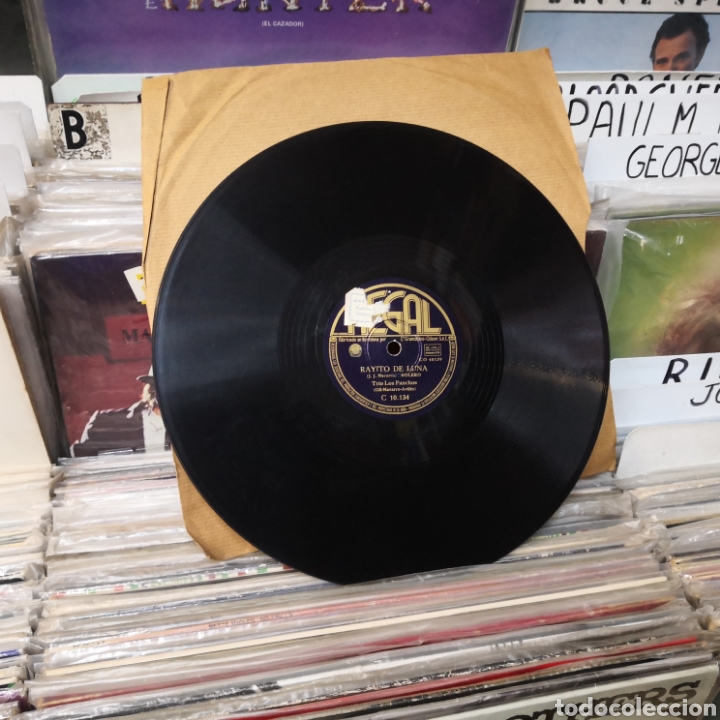 Discos de pizarra: Rayito de luna, caminemos, tr&iacute;o los panchos - Foto 1