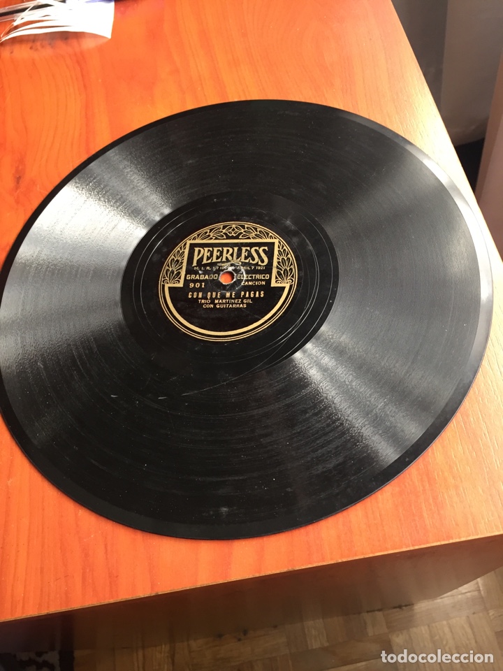 Discos de pizarra: Con quien me pagas trio Mart&iacute;nez gil - Foto 2