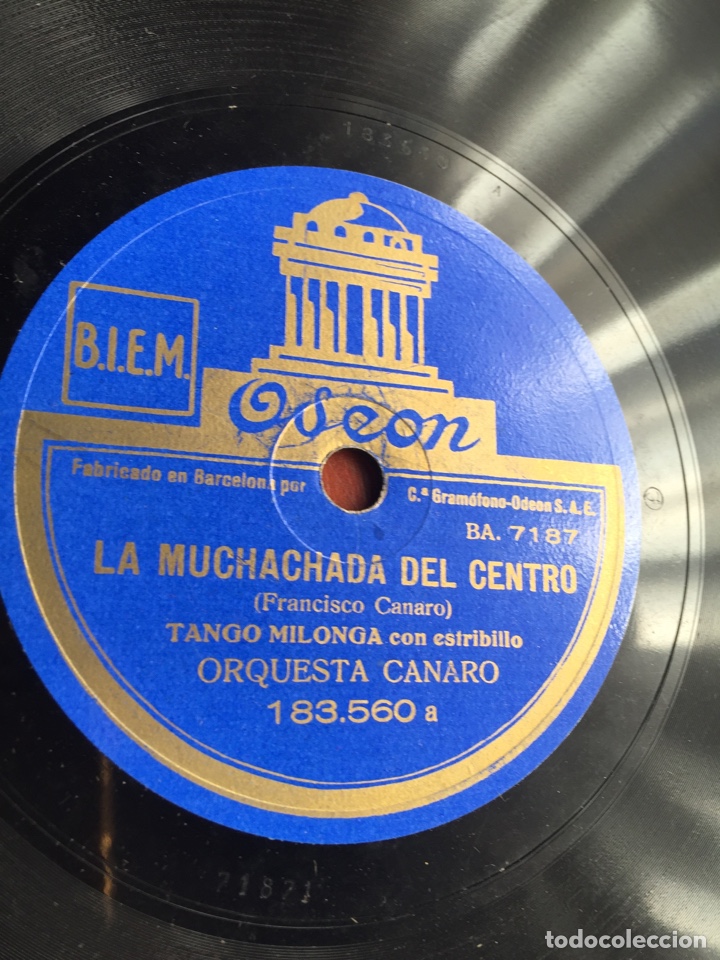 Discos de pizarra: La muchacha del centro Francisco canaro - Foto 1