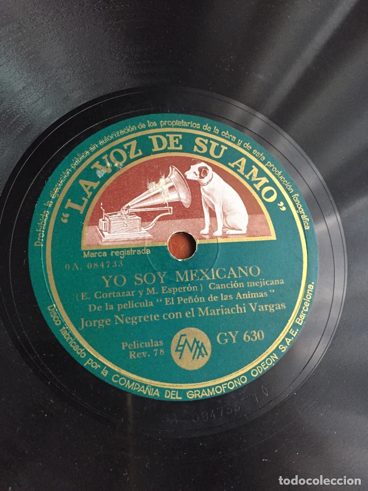 Discos de pizarra: Yo soy mexicano Jorge negrete - Foto 1