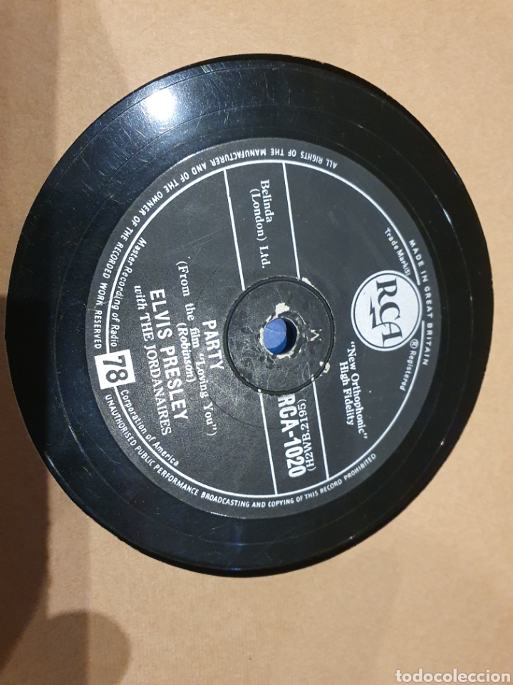 Discos de pizarra: 78 Rpm Elvis Presley - Foto 2
