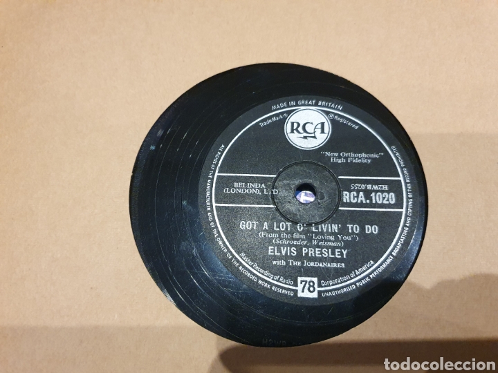 Discos de pizarra: 78 Rpm Elvis Presley - Foto 1