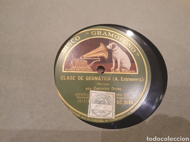 Discos de pizarra: 78 RPM CASIMIRO ORTAS - Foto 2