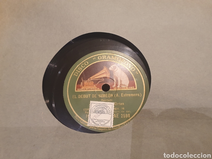 Discos de pizarra: 78 RPM CASIMIRO ORTAS - Foto 1