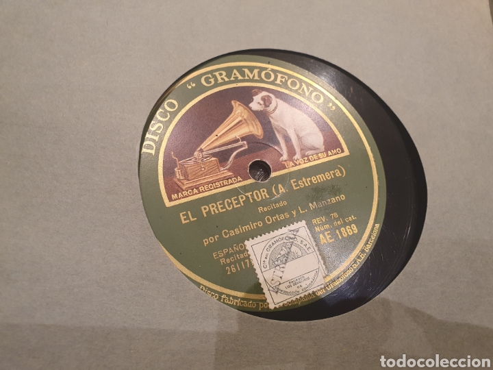 Discos de pizarra: 78 RPM CASIMIRO ORTAS - Foto 2