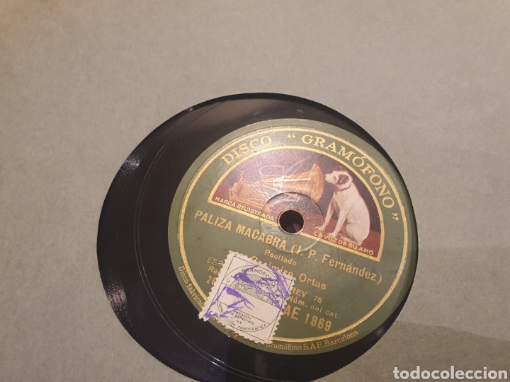 Discos de pizarra: 78 RPM CASIMIRO ORTAS - Foto 1