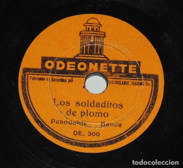 Discos de pizarra: DISCO DE PIZARRA Odeonette, CHANTECLER / LOS SOLDADITOS DE PLOMO, PASODOBLE, MIDE 15 CMS. - Foto 2