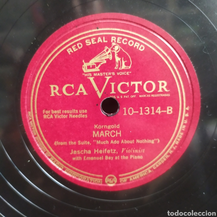 Discos de pizarra: Jascha Heifetz - Estrellita / March USA - Foto 2