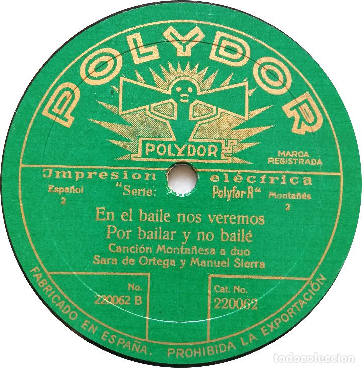 Discos de pizarra: Manuel Serra & Sara de Ortega - Con un tiro de bala - Super raro - Foto 2