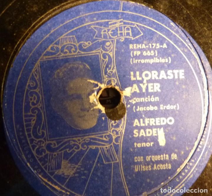 Discos de pizarra: ALFREDO SADEL // LLORASTE AYER / INDECISION / DISCO DE PIZARRA - Foto 1