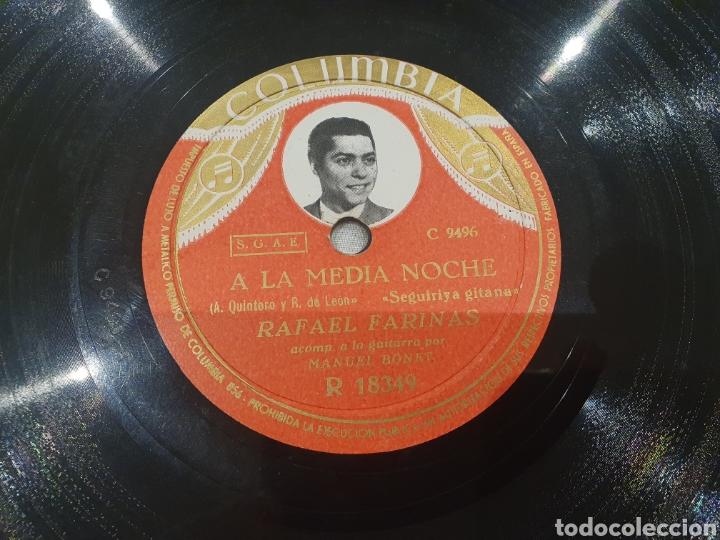 Discos de pizarra: 78 RPM RAFAEL FARINA - Foto 1